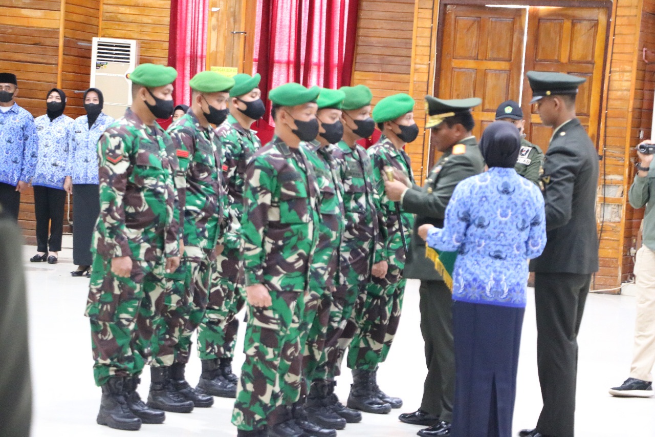 Peringati Hari Kesaktian Pancasila 20 Personel Korem Naik Pangkat