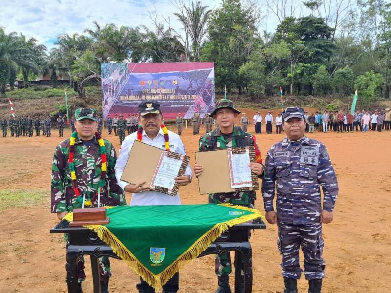 TNI  Manunggal Membangun Desa  Bengkulu Utara Digelar di Bukit Tinggi