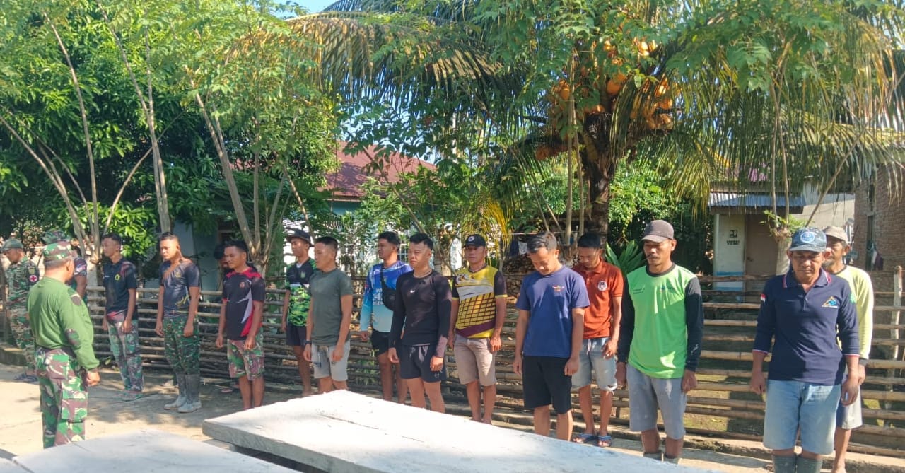 Personil Satgas TMMD Ke-124 Kodim 0408/BS Rutin Laksanakan Apel Pagi