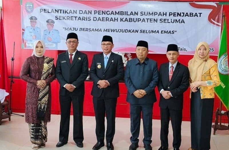 Bupati Lantik PJ Sekda Seluma, Kadis Dikbud Diganti