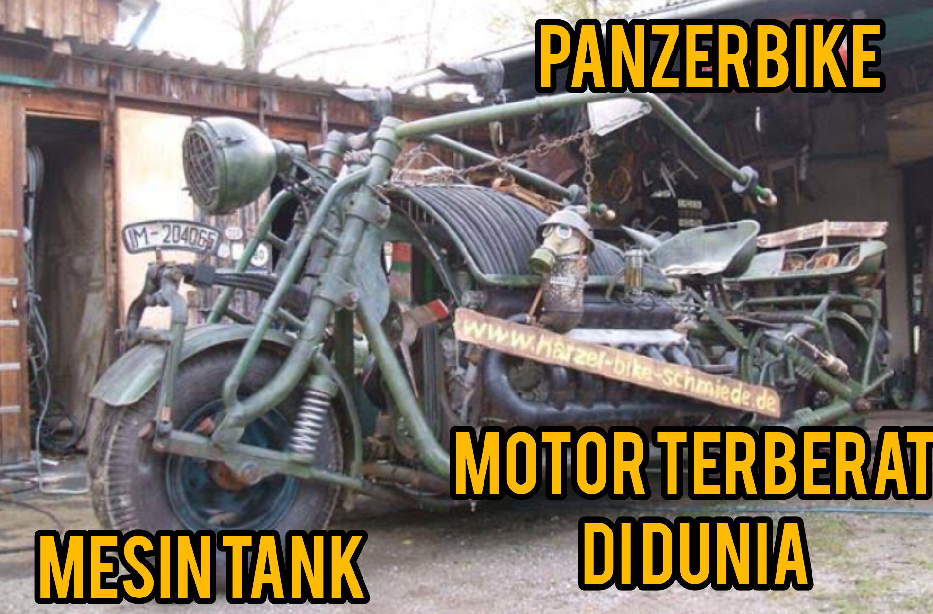 Cetak Rekor! Inilah Penampakan Panzerbike Motor Terberat di Dunia yang Bertenagakan Mesin Tank Soviet