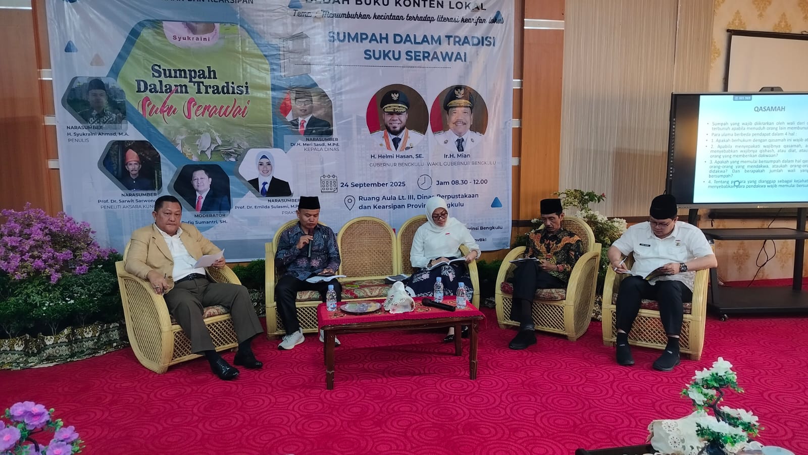 DPK Provinsi Bengkulu Menggelar Bedah Buku Sumpah Dalam Tradisi Suku Serawai