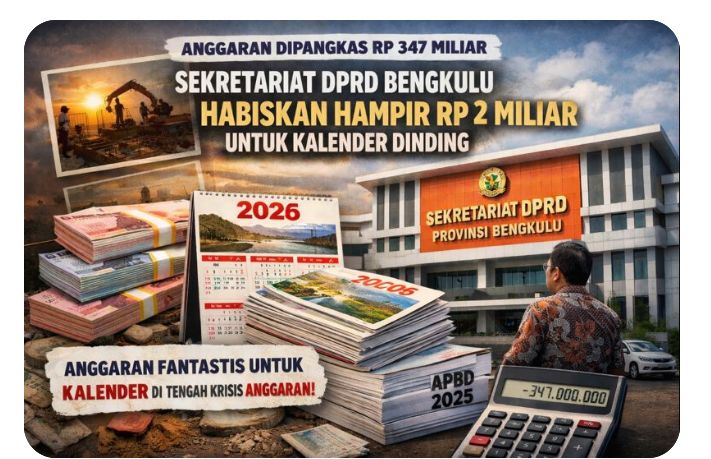 Sekretariat DPRD Bengkulu Habiskan Hampir Rp2 Miliar untuk Kalender Dinding