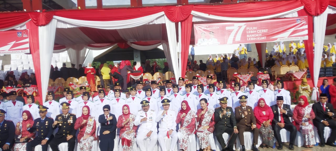  Upacara HUT RI Ke-77 di Bengkulu Utara Sukses