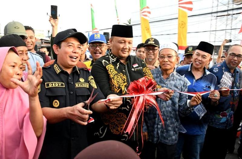 Pemakaian Jembatan Air Cugung Patil Diresmikan Walikota, Warga Langsung Bahagia
