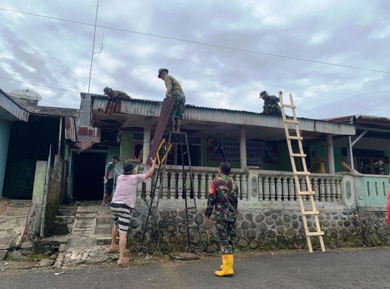 Kodim 0423 -Baznas Bengkulu Utara Kolaborasi  Rehab Rumah Warga Penyandang Disabilitas