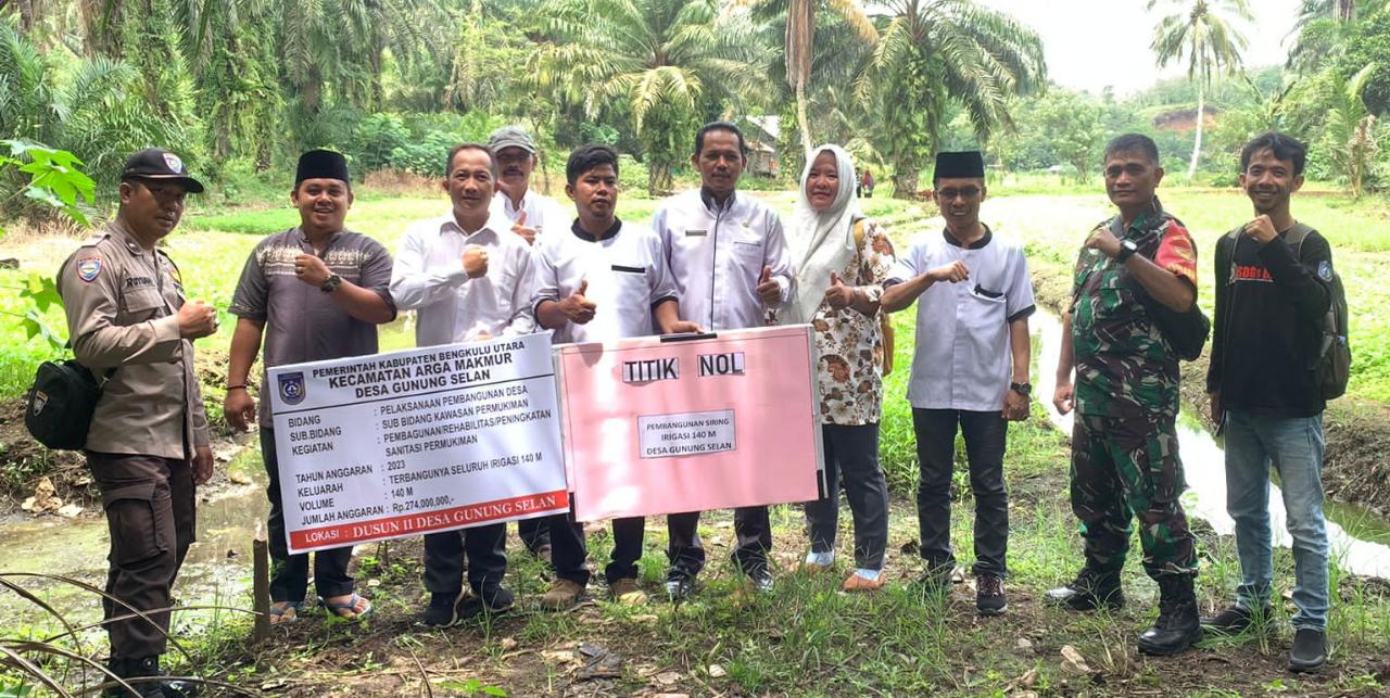 Gunung Selan Lakukan Titik Nol Pembangunan Drainase