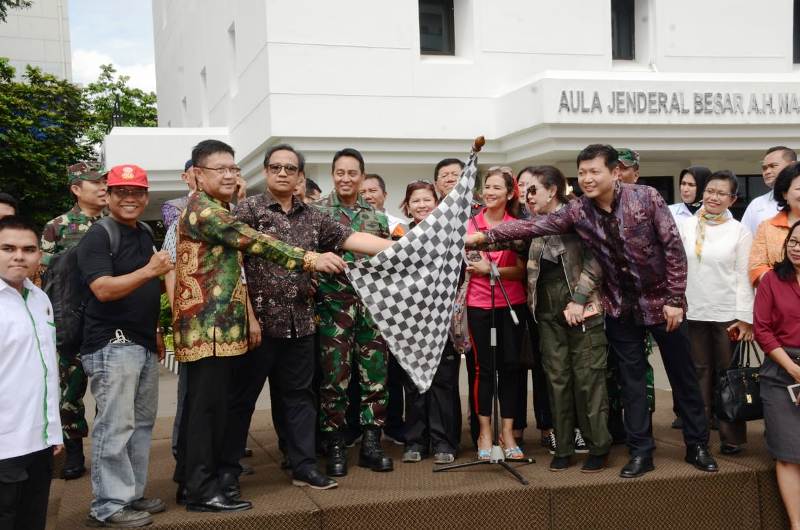 KASAD Lepas Keberangkatan Bantuan Kemanusiaan Korban Tsunami Selat Sunda