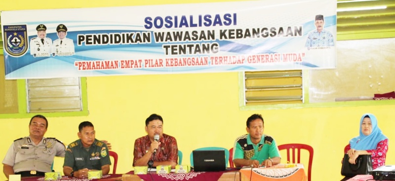 Kesbangpol BU Gelar Sosialisasi Wasbang di SMPN 2 BU