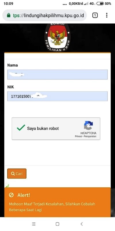 Saat Pencoblosan, Website KPU Tidak Bisa Diakses