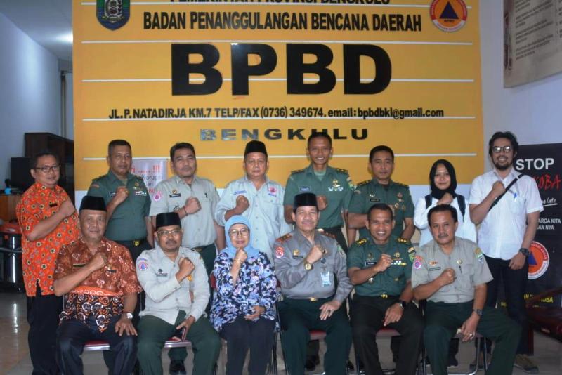 Kasrem 041/Gamas Hadiri Koordinasi dan Evaluasi di Bpbd Provinsi Bengkulu