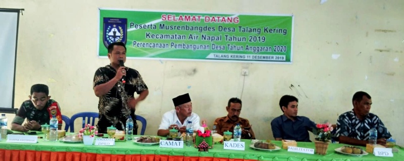 Dihadiri Dewan, Warga Antusias Ikuti Musrenbangdes Talang Kering