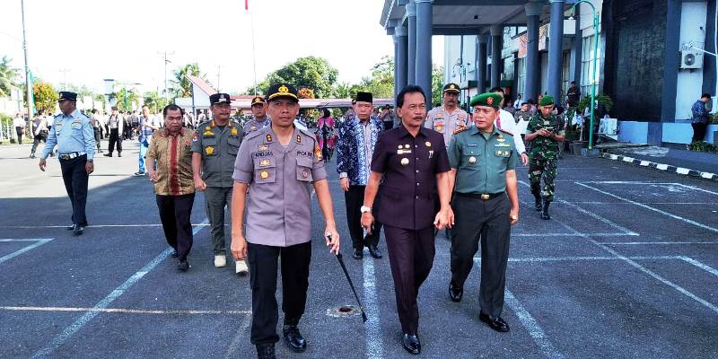 150 Pasukan Polri-TNI Gelar Apel Pengamanan