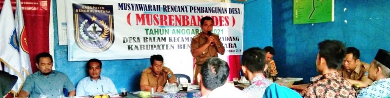 Dibuka Camat Heri Sulfana Musrebandes Desa Balam Sukses