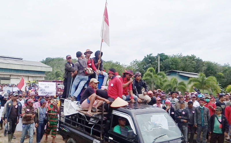 Warga Tiga Desa Datangi PT.Pamor Ganda Sampaikan 12 Tuntutan