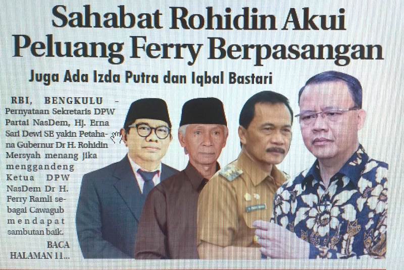 Sahabat Rohidin Akui Peluang Ferry Berpasangan