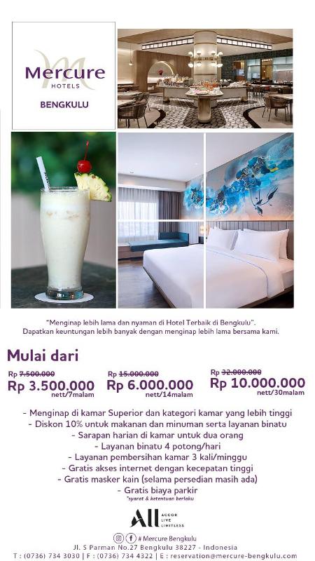 Hotel Mercure Bengkulu Berikan Promo Spesial & Menarik