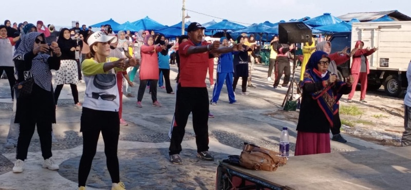 Respon Bagus, Senam Sehat Minggu Pagi Bersama Gemuja BSA di Pantai Panjang