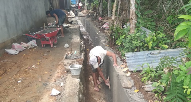 Atasi Banjir, Desa Batu Lambang Bangun Drainase