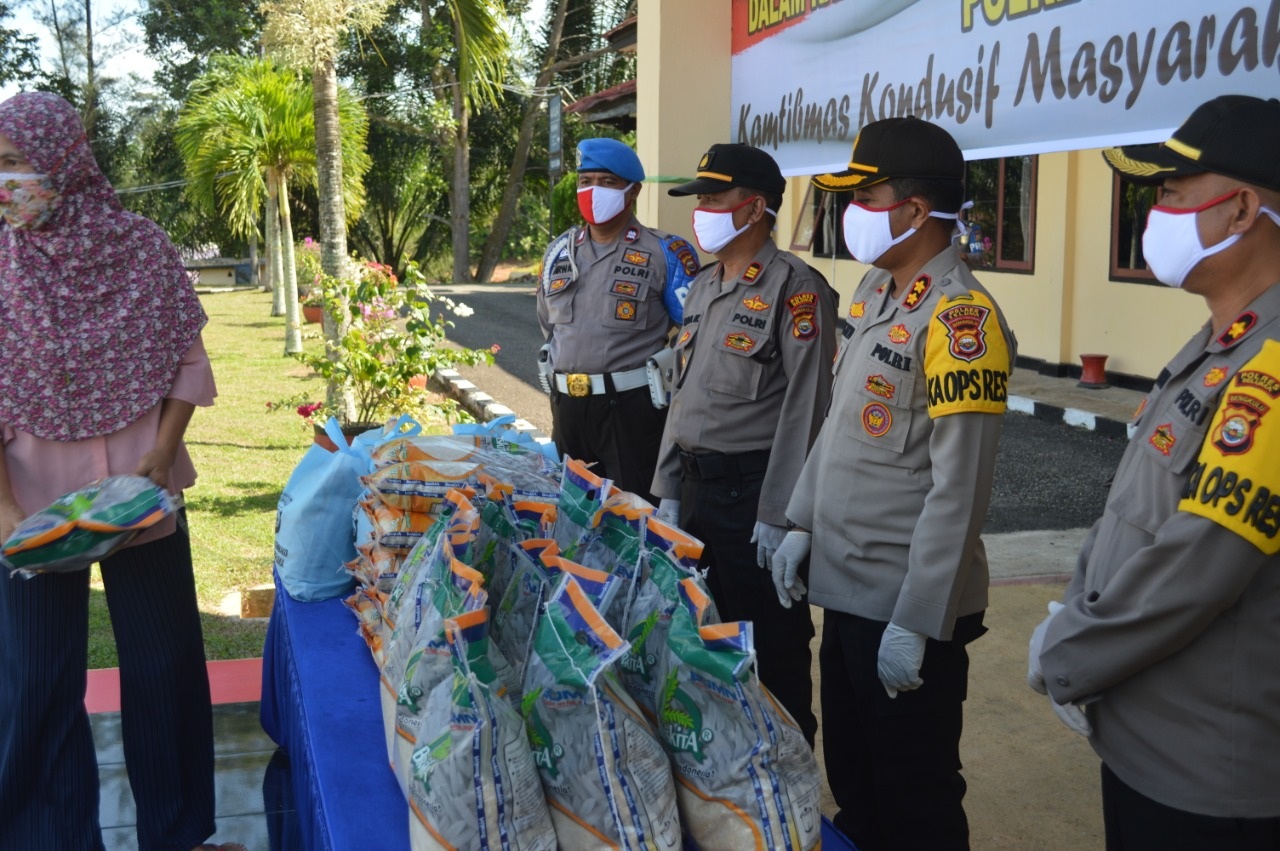 HUT Bhayangkara, Polres Salurkan Bantuan Beras