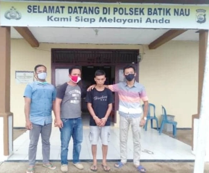 Terekam CCTV, Terduga Pelaku Pencurian Diamankan Polsek Batik Nau