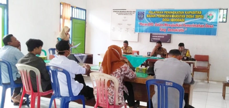 Desa Sidodadi Gelar Pelatihan Peningkatan SDM BPD