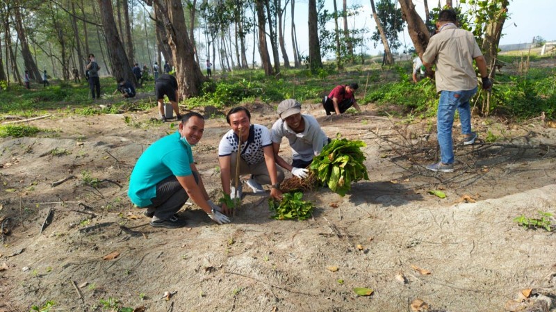 Sinergi BKSDA, PT NAB dan BPJS Tanam 2000 Pohon di TWA Pantai Panjang