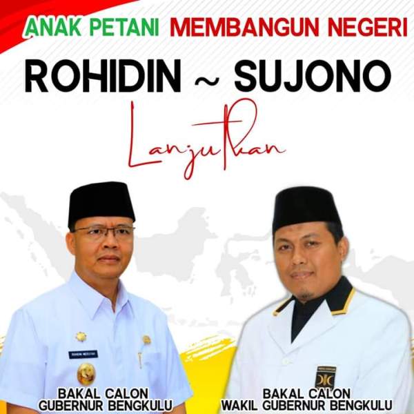 Jika Hanya Golkar dan PKS, Rohidin-Sujono Berpasangan