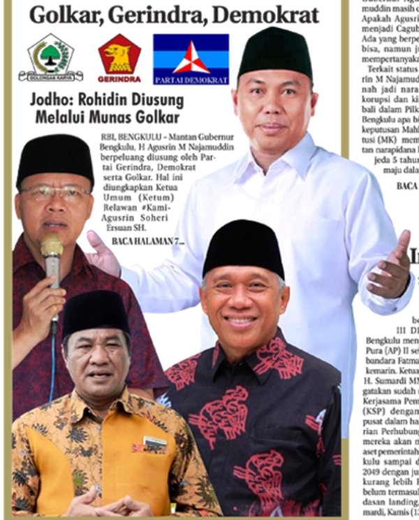 Agusrin-Imron Bakal Rebut Gerindra dan Demokrat?