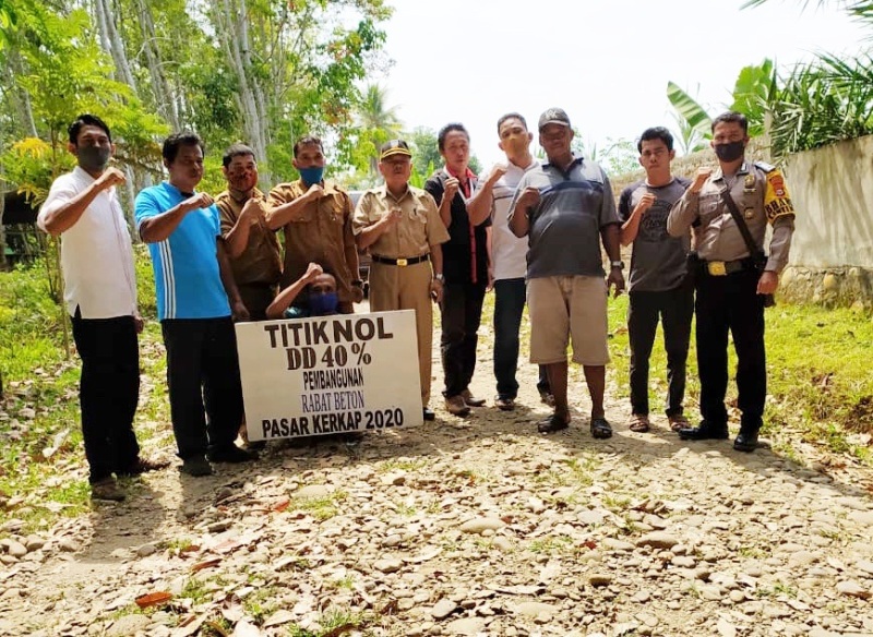 Titik Nol, Pasar Kerkap Bangun Rabat Beton dan Jalan Lingkungan