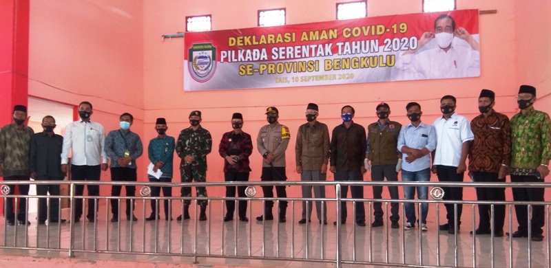 Deklarasi Aman Covid, Satu Utusan Paslon Tak Hadir, Satu Terlambat