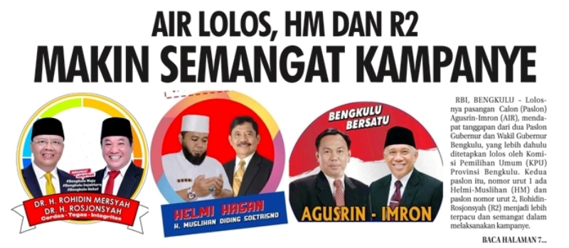 Agusrin – Imron Lolos, HM dan R2 Makin Semangat Kampanye