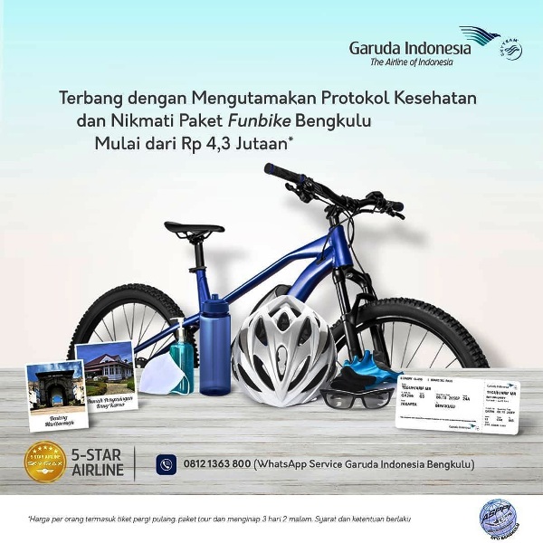 Garuda Indonesia Sediakan Paket Funbike Goes Sejarah di Bengkulu