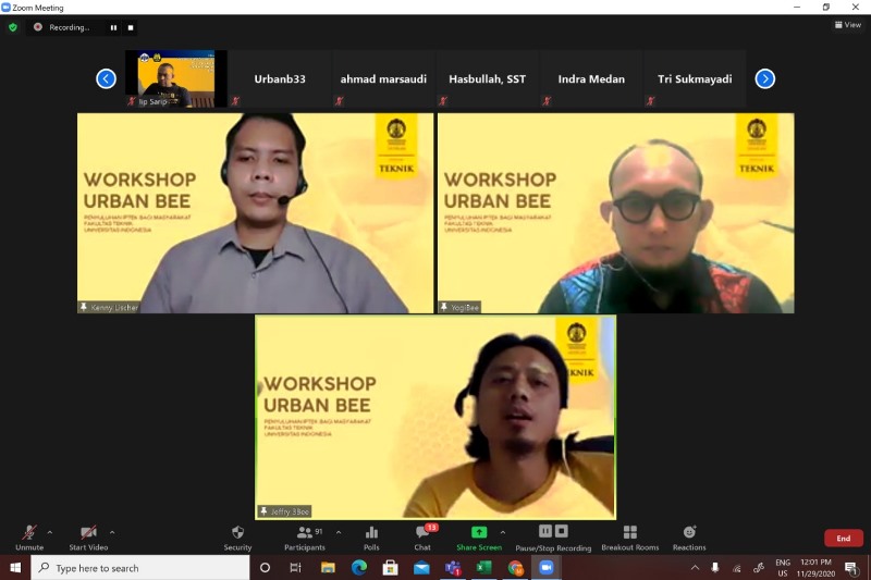 Dosen FT UI dan Komunitas 3bee Gelar Pelatihan Daring Cara Produksi Madu dan Propolis