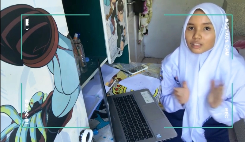 Pelajar SMP N 1 Kota Bengkulu Ciptakan Mesin Pencuci Tangan Otomatis