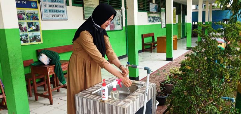 SDN 74 Kota Terapkan Protokol Kesehatan Ketat