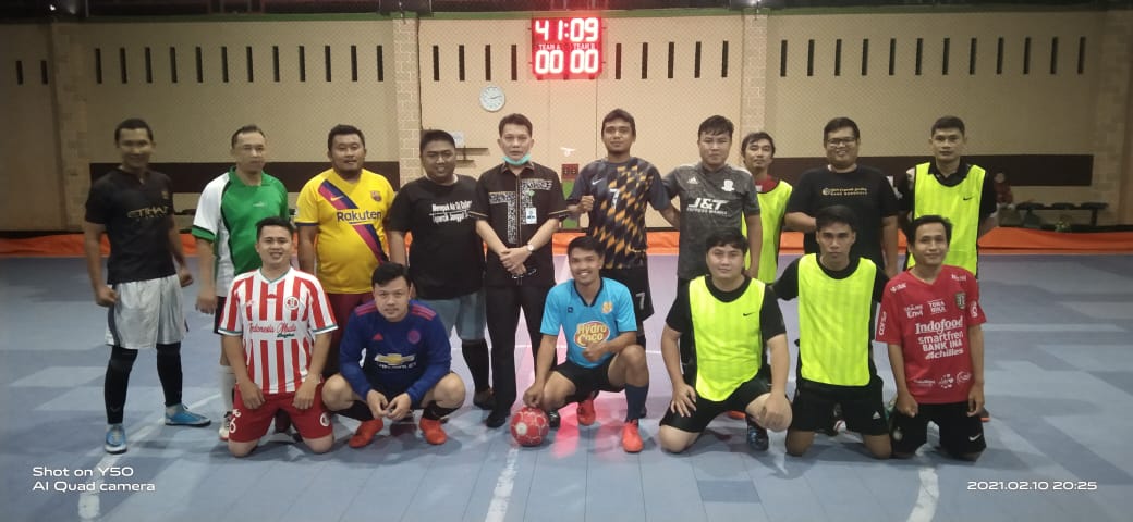 Tingkatkan Imun, Tim Futsal PWI -Bank Bengkulu Bermain Imbang 2-2