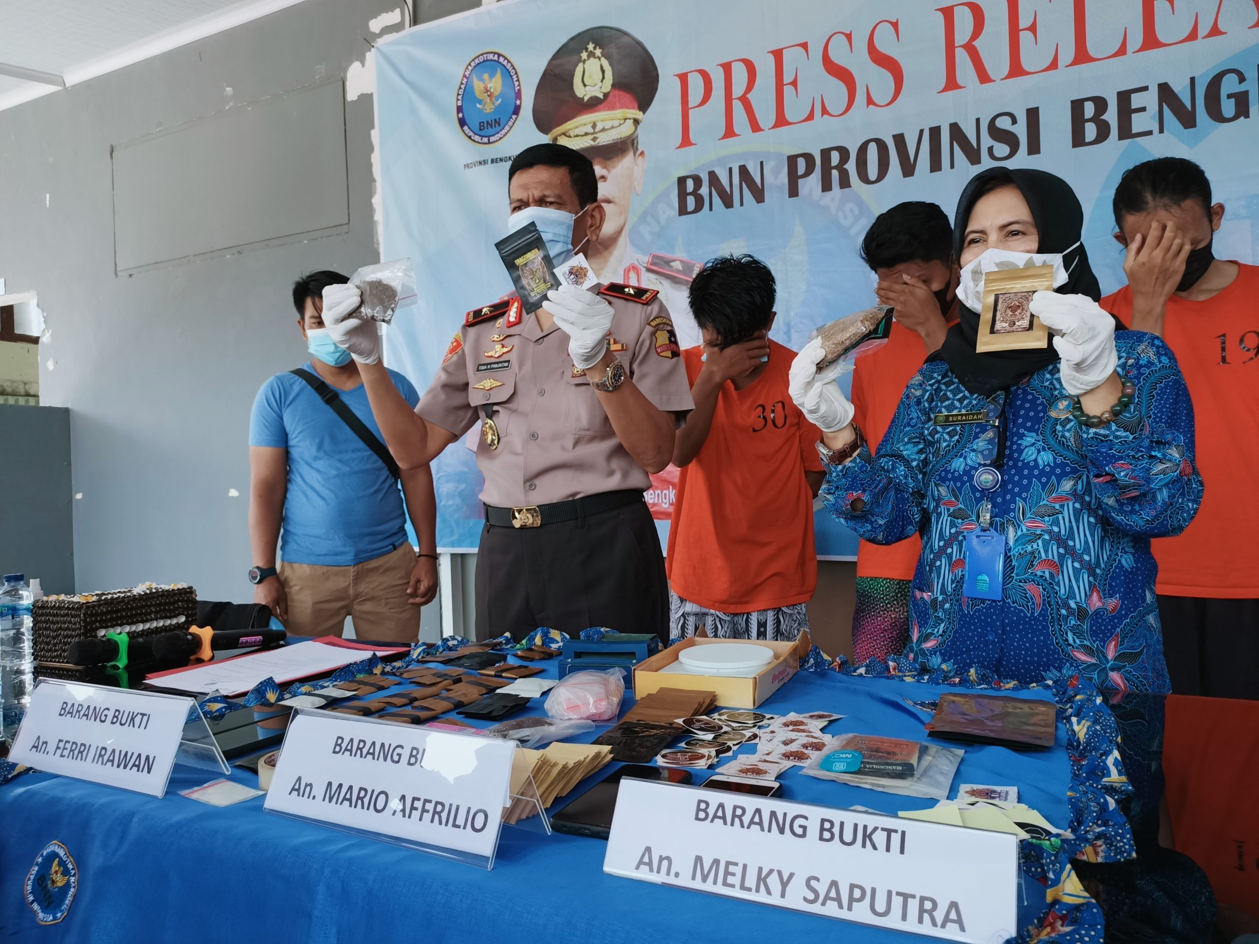 BNN Provinsi Bengkulu  Bongkar Praktik Bisnis Online Ganja Gorila