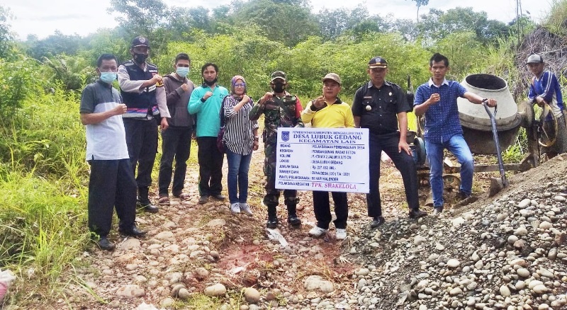 Lubuk Gedang: Tahap I Titik Nol Rabat Beton