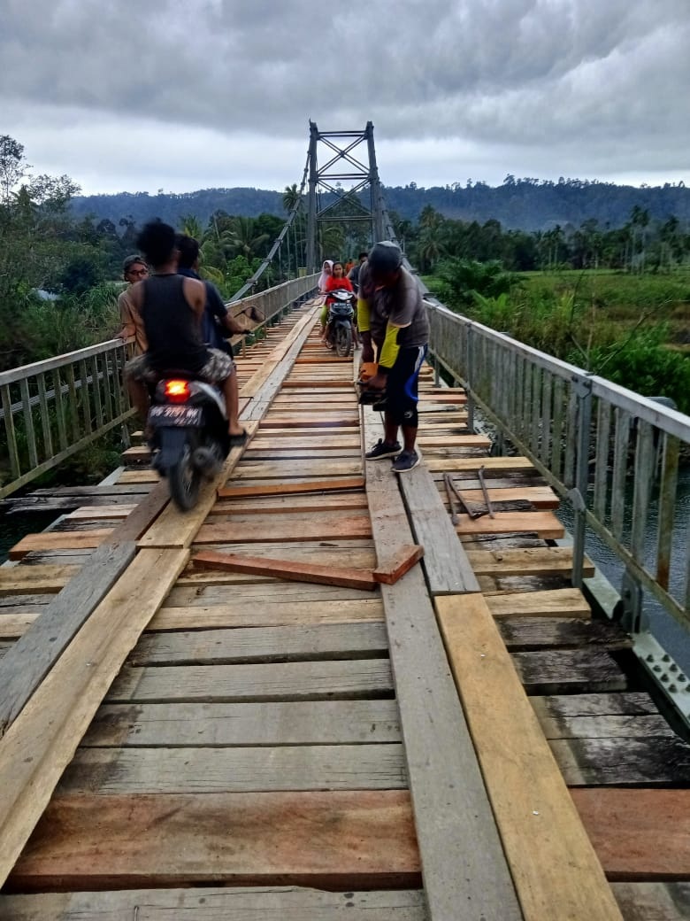 Jembatan Lubuk Bangko Selesai Direhab