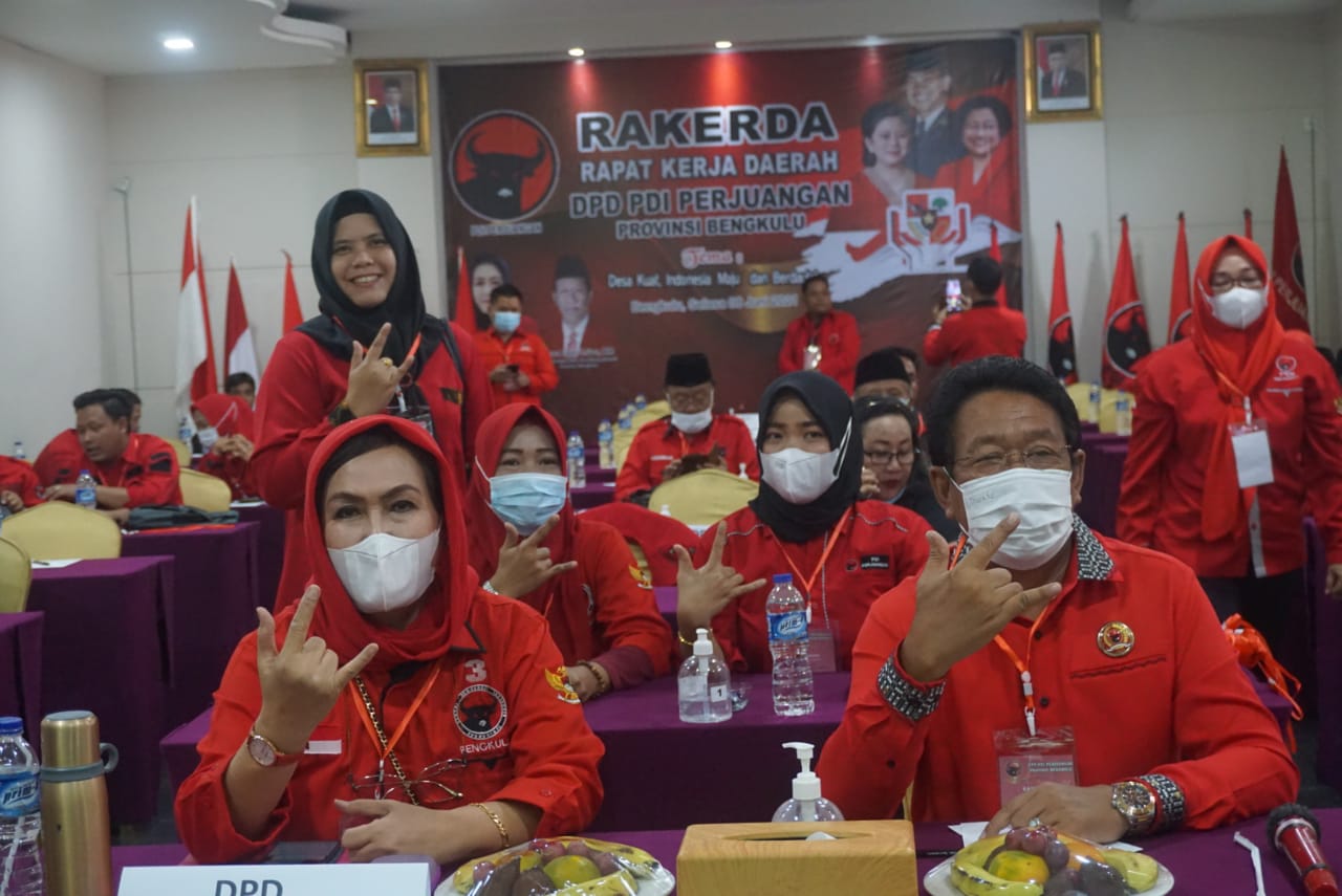 Menangkan Pemilu 2024,  Rakerda PDIP Bengkulu Dengan Semangat Baru