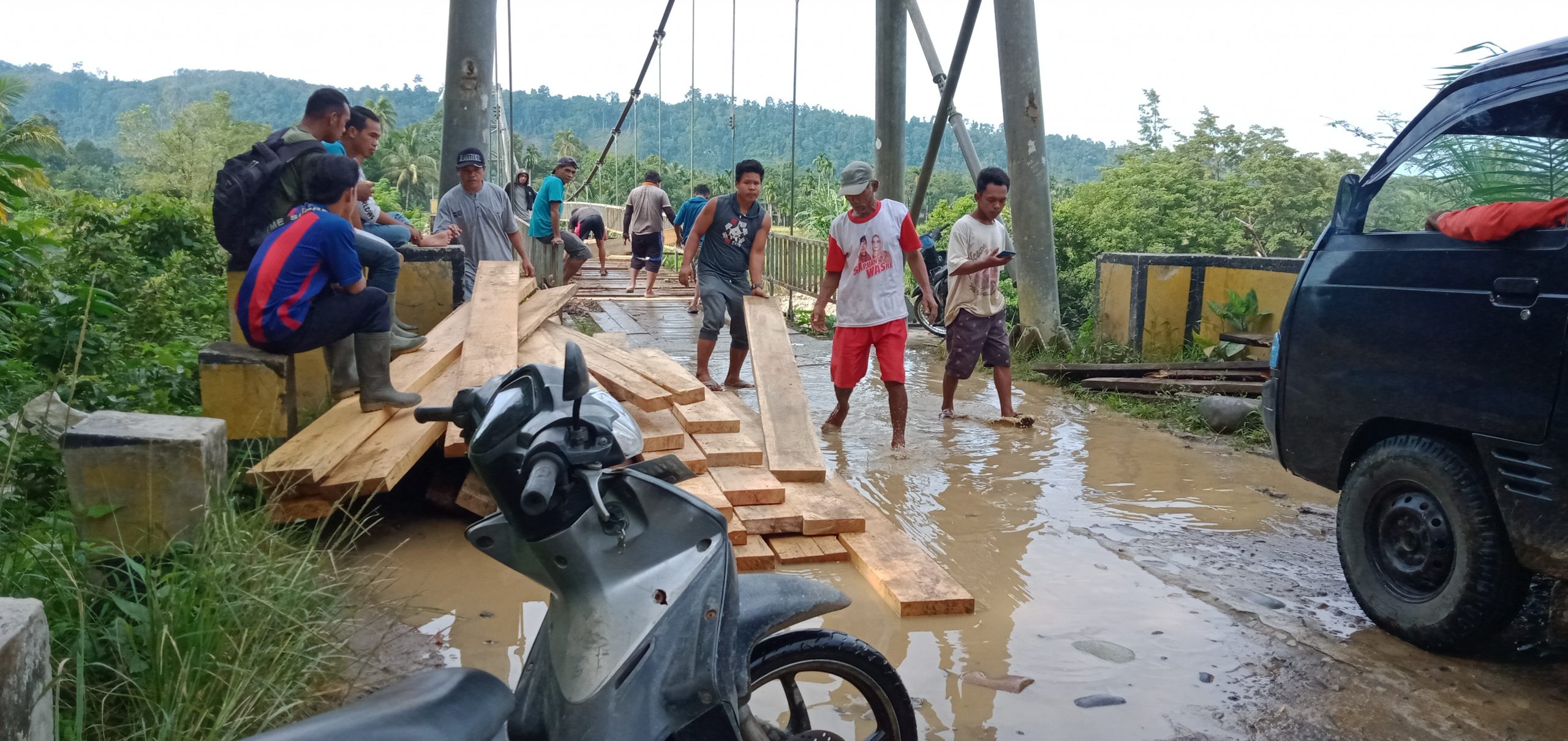 PUPR Rehab Jembatan Pertanian Lubuk Bangko