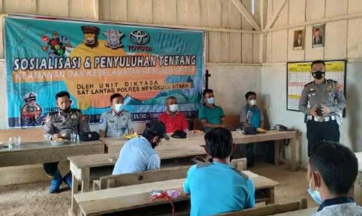 Polres Bengkulu Utara Sosialisasikan Soal Tertib Lalu Lintas