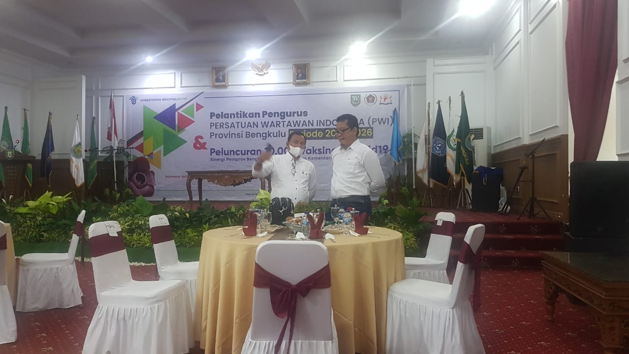 Pengurus PWI Provinsi Bengkulu Periode 2021-2026 Hari Ini Dilantik