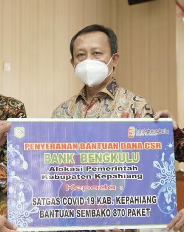 Bank Bengkulu Bantu Mesin Pengolah Sampah dan 870 Paket Sembako Untuk Kepahiang