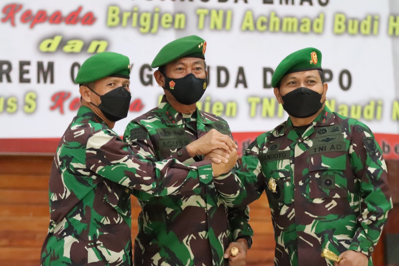 Sertijab, Mantan Danpusdikarmed Kodiklat TNI AD Resmi Jadi Danrem 041/Gamas