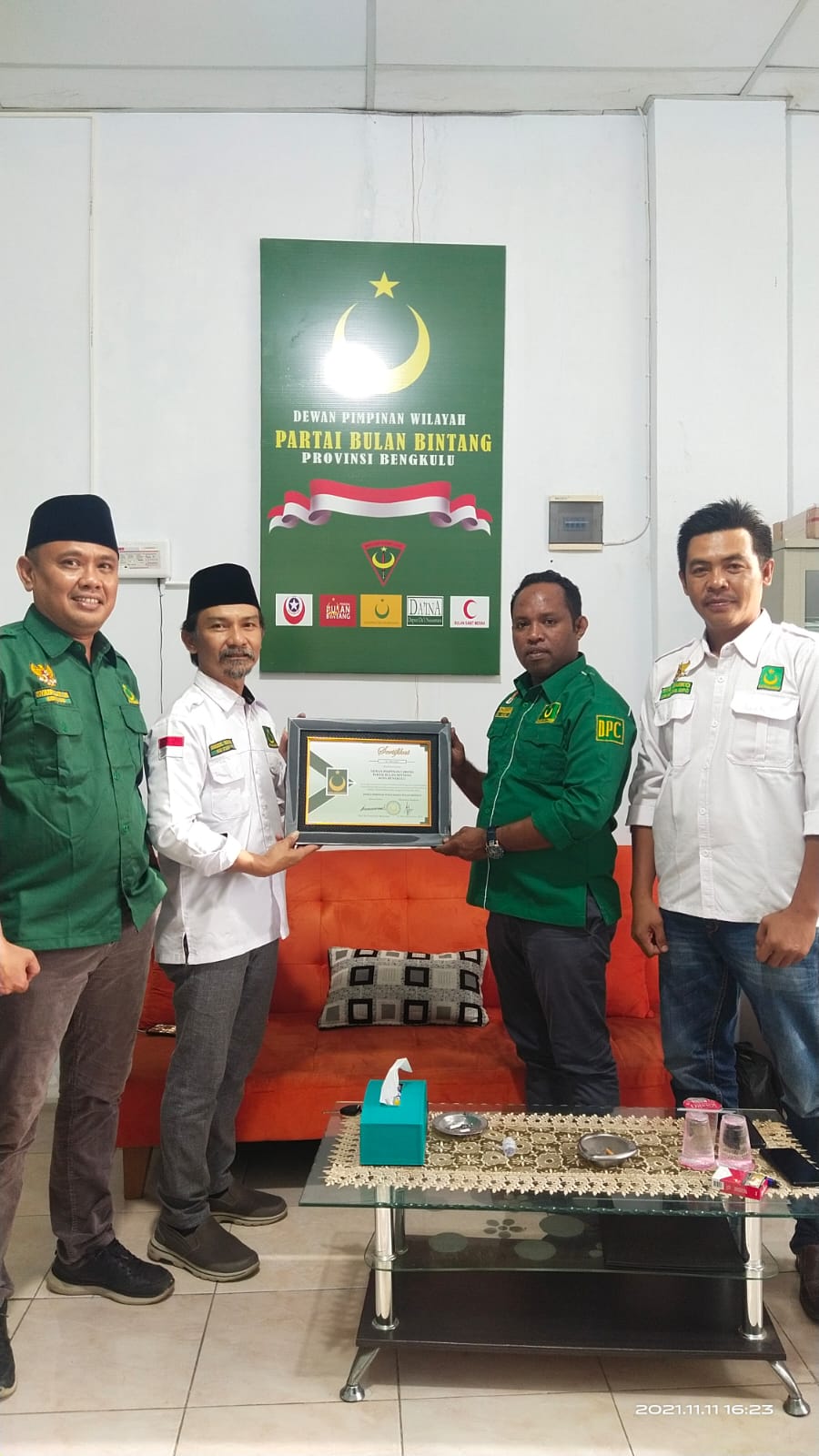 3 DPC PBB di Bengkulu Diberi Penghargaan