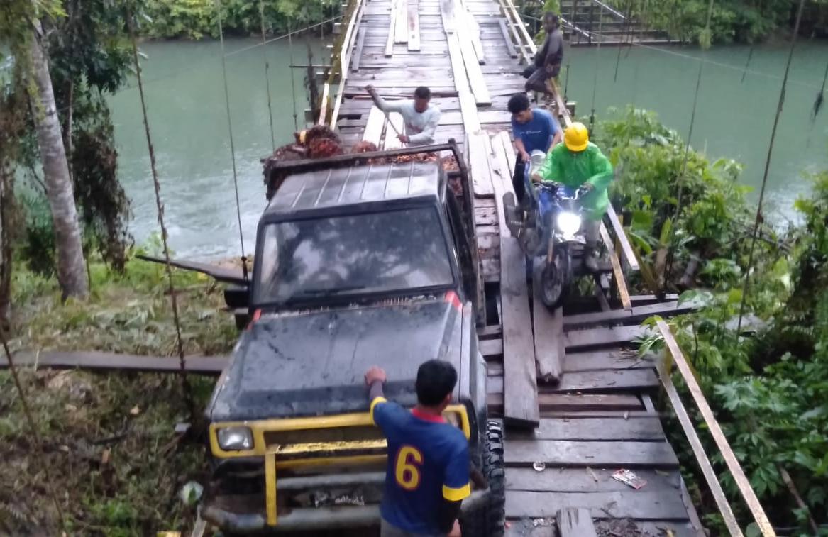 Jembatan Talang Buai, Mukomuko  Nyaris Putus