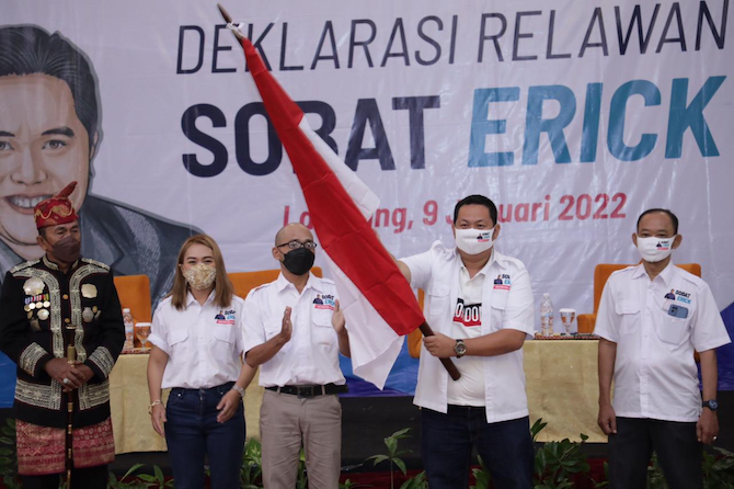 Relawan Sobat Erick Deklarsikan Menteri BUMN Jadi Capres 2024