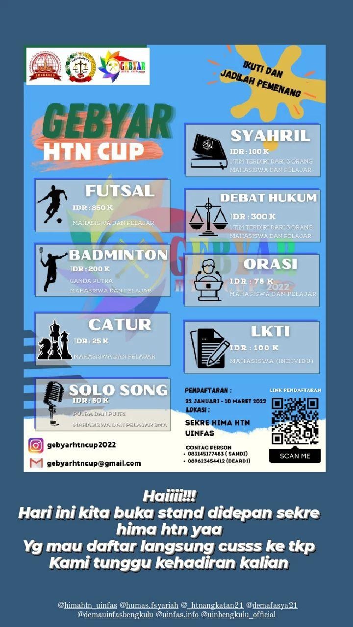 Ini Dia Rangkaian Lomba di Gebyar HTN Cup UIN FAS